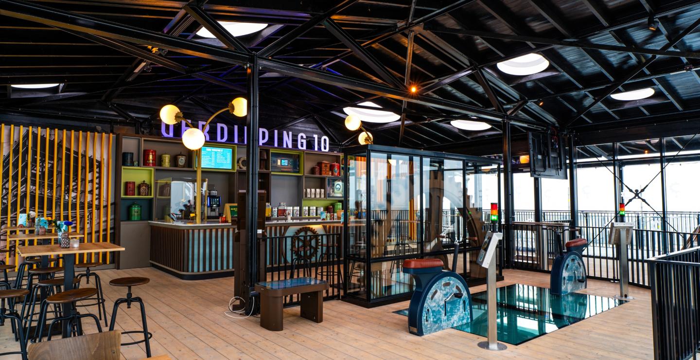 Level 10 rooftop bar at The Chocolate Factory with panoramic views over Veghel