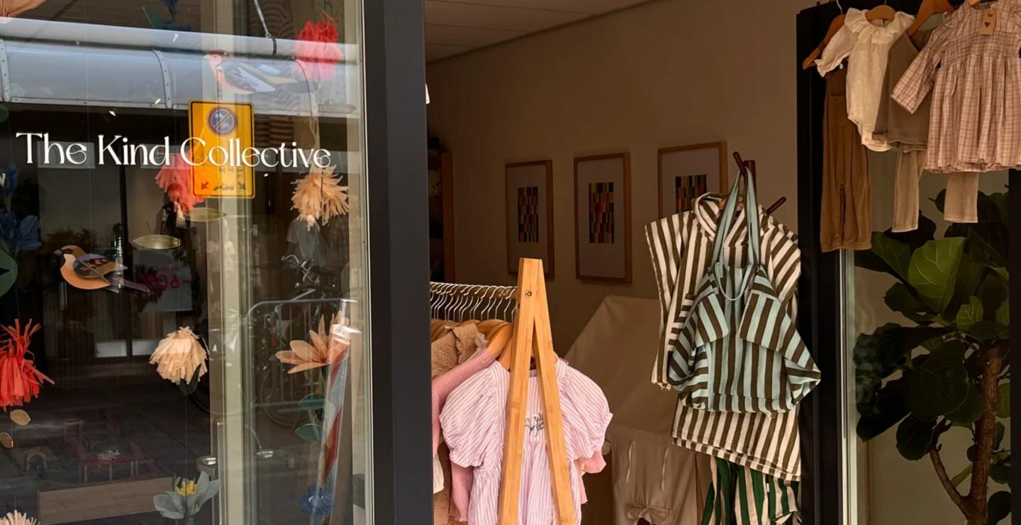 storefront of children's clothing store The Kind Collective