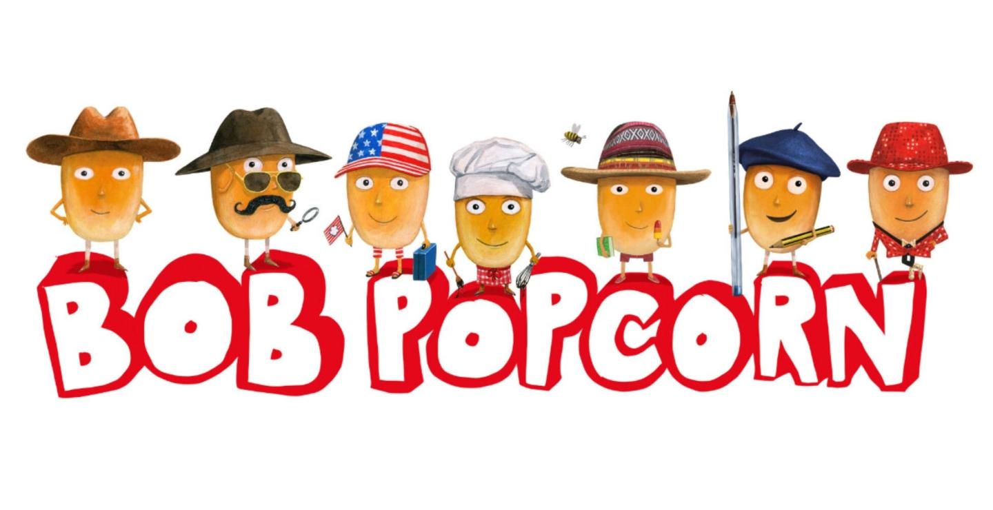 illustratie van verklede popcorn mannetjes